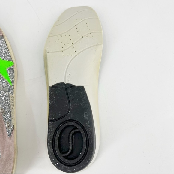 Golden Goose Glitter Superstar Low Top Sneakers Pink Green 39 Italy US 9 - Picture 13 of 15
